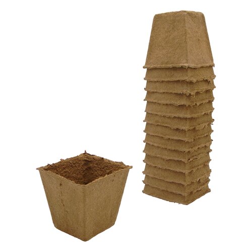 Biopotjes 8 cm set 14 stuks - afbeelding 1