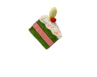 Cake punt polyester 13 cm groen