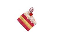 Cake punt polyester 13 cm rood