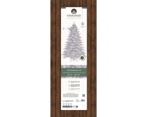 Kunstkerstboom Copenhagen fir wit/iris 180 cm - afbeelding 2