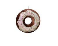 Figuur polyester donut donker bruin 13 cm