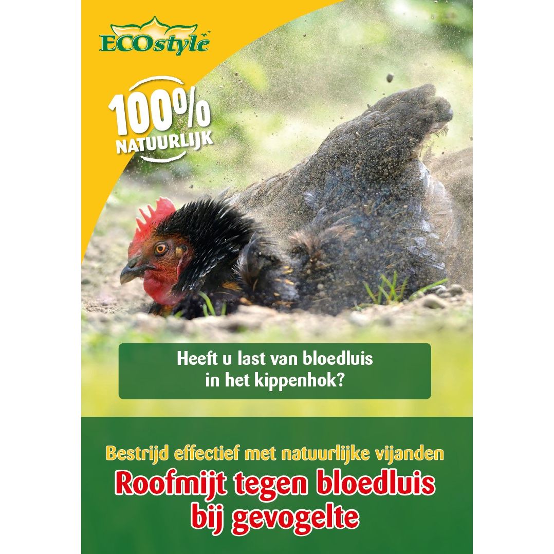 Ecostyle roofmijt tegen bloedluis bij gevogelte 10.000