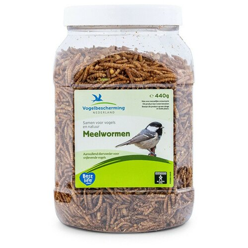 Gedroogde meelwormen in pot 1800 ml