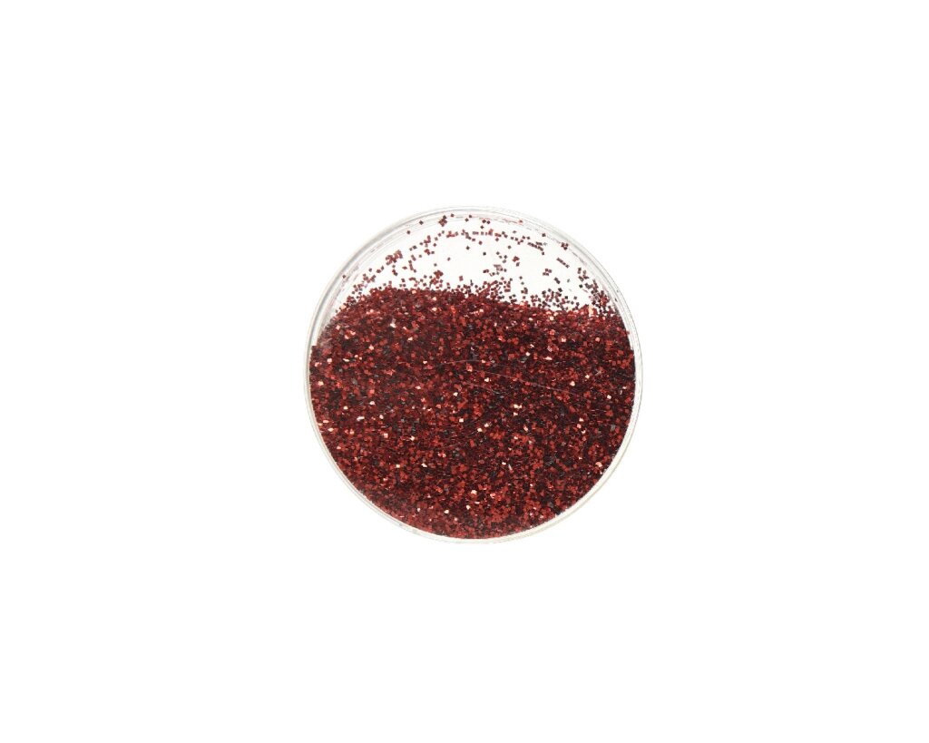 Doosje glitters traditioneel rood