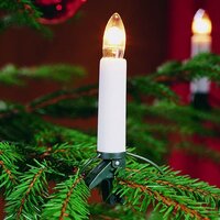 Kerstverlichting kaars 16 lampjes gloeilamp warm wit - afbeelding 2