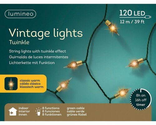 Led vintage lights peer 120 lamps klassiek warm - afbeelding 2