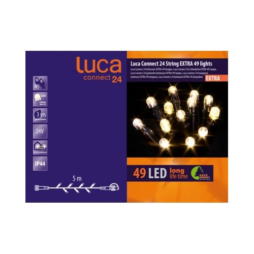 Luca connect 24 led 49 lampjes start incl adapter - afbeelding 4