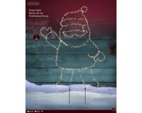 Micro led kerstman 77 cm warm wit - afbeelding 2