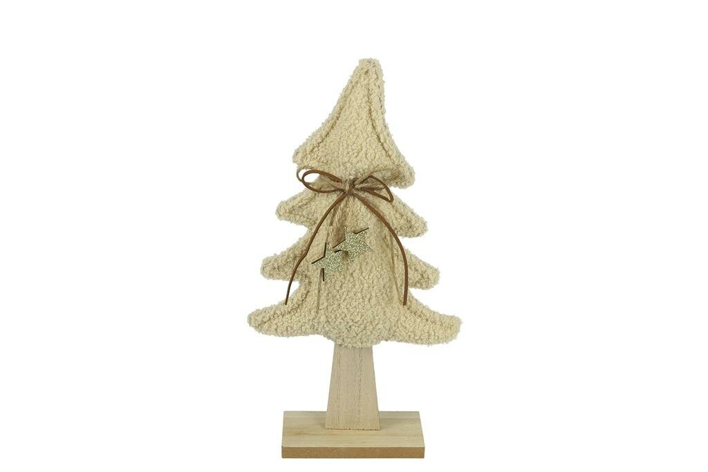 kerstboom stof 37 cm crème