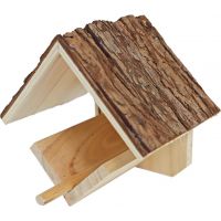 Pindakaaspot houder houten huis