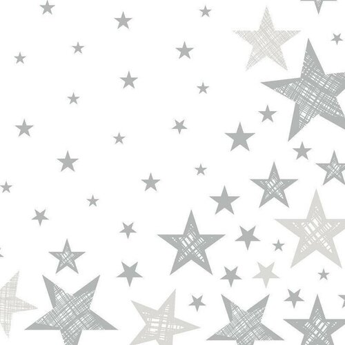 Duni servetten star white 33x33 cm